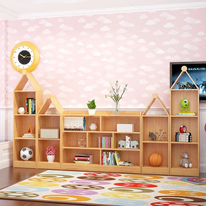Nordic Solid wood children's simple bookshelf kindergarten locker floor creative picture book
Nordic Solid wood children's simple bookshelf kindergarten locker floor creative picture book