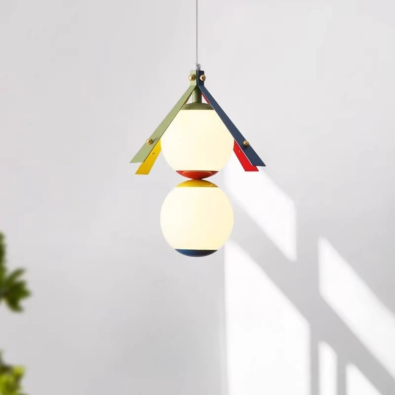 Memphis Dopamine Glass Ball LED Pendant Lamp Personalized Colorful Children's Bedroom Bedside Cartoon Decor Eye Protection Light
Memphis Dopamine Glass Ball LED Pendant Lamp Personalized Colorful Children's Bedroom Bedside Cartoon Decor Eye Protection Light