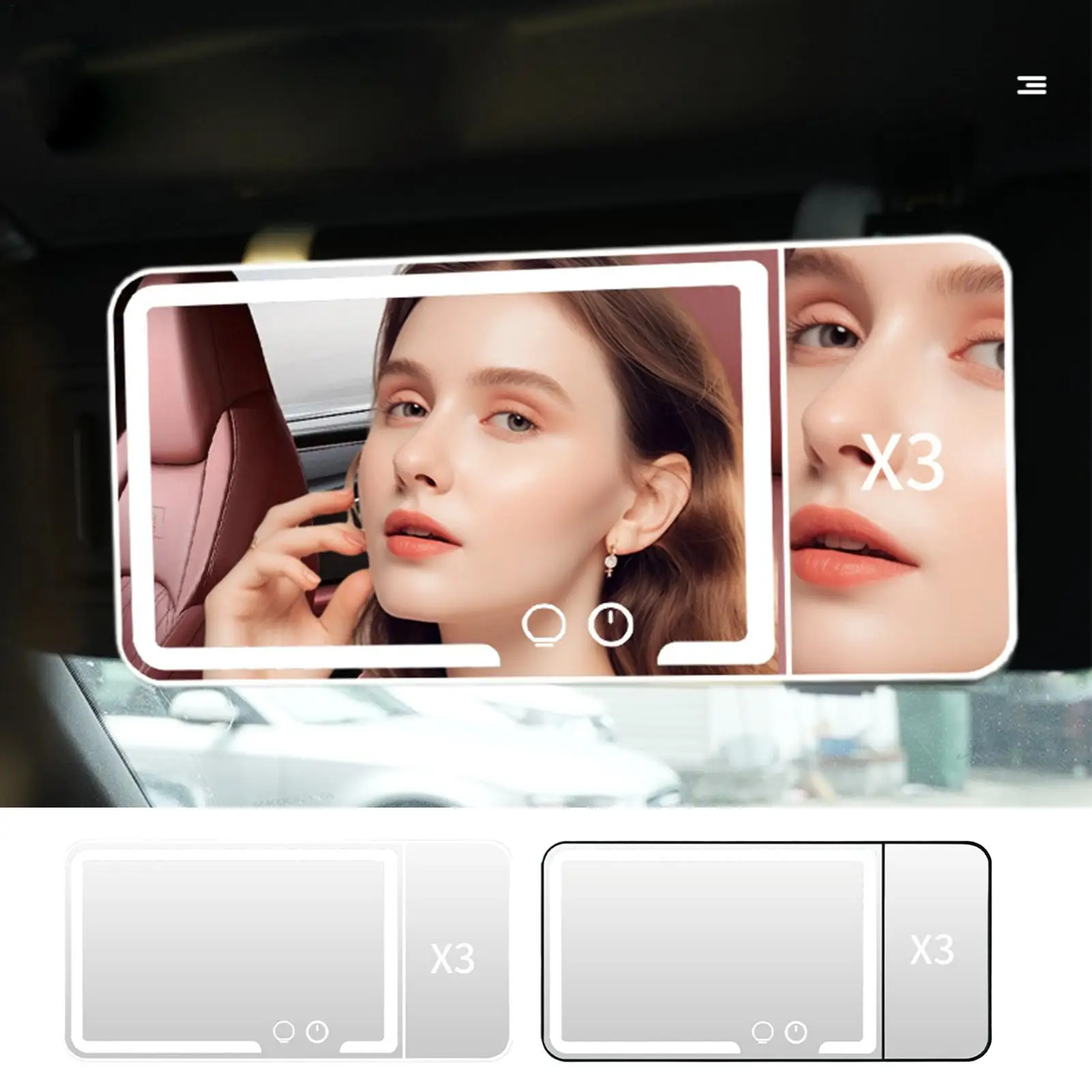 Car Mirror Vanity Dimmable Vanity Makeup Mirror For Car Dimmable Sun-Shading Cosmetic Rechargeable Interior Accessories For
Car Mirror Vanity Dimmable Vanity Makeup Mirror For Car Dimmable Sun-Shading Cosmetic Rechargeable Interior Accessories For