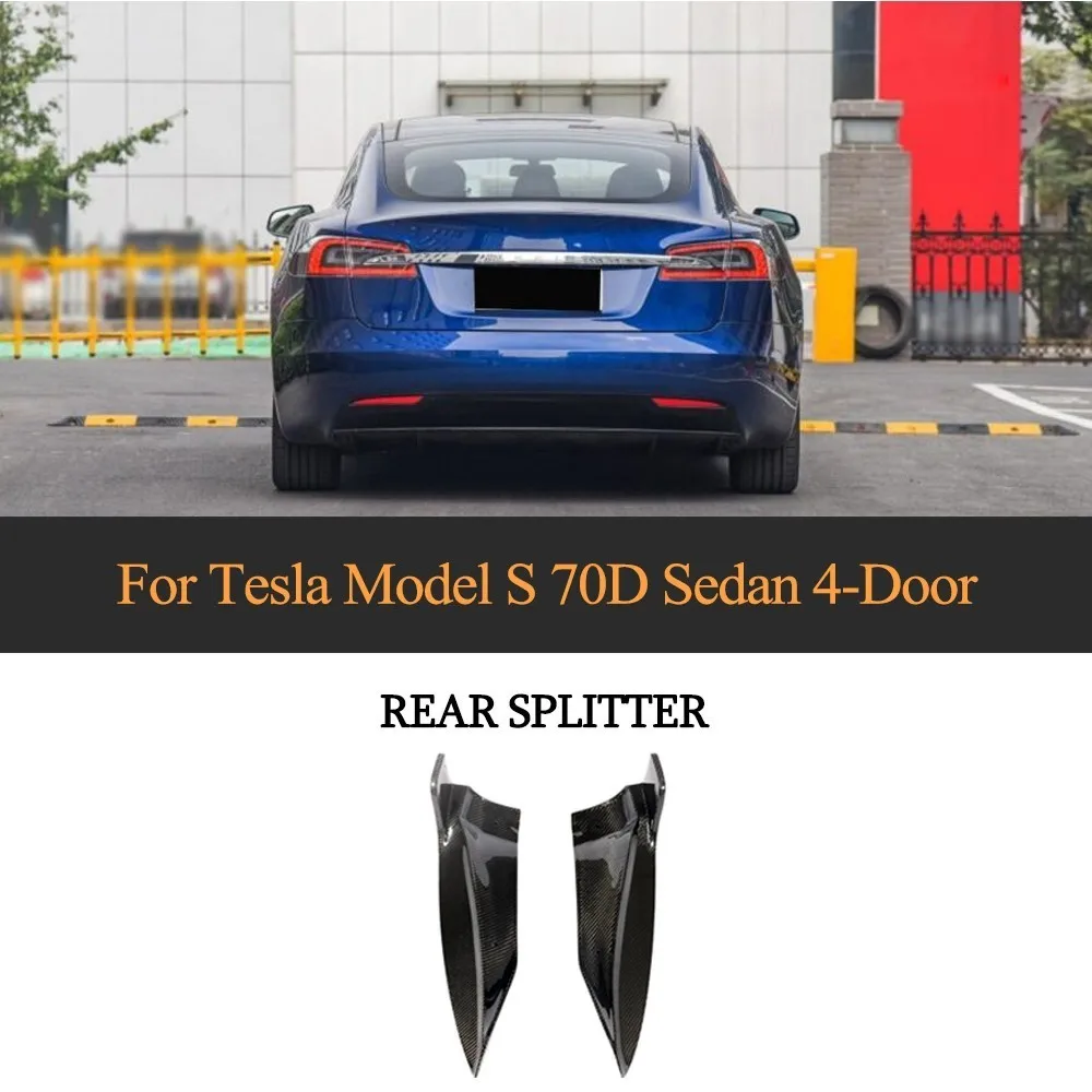 Carbon Fiber Rear Bumper Lip Splitters Accessories For Tesla Model S 2016 2017
Carbon Fiber Rear Bumper Lip Splitters Accessories For Tesla Model S 2016 2017
