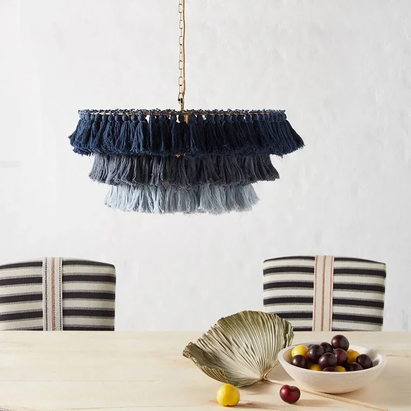 Fela Tassel Chandelier vintage bohemian chandelier model house room lamp designer creative personality woven suspension light
Fela Tassel Chandelier vintage bohemian chandelier model house room lamp designer creative personality woven suspension light