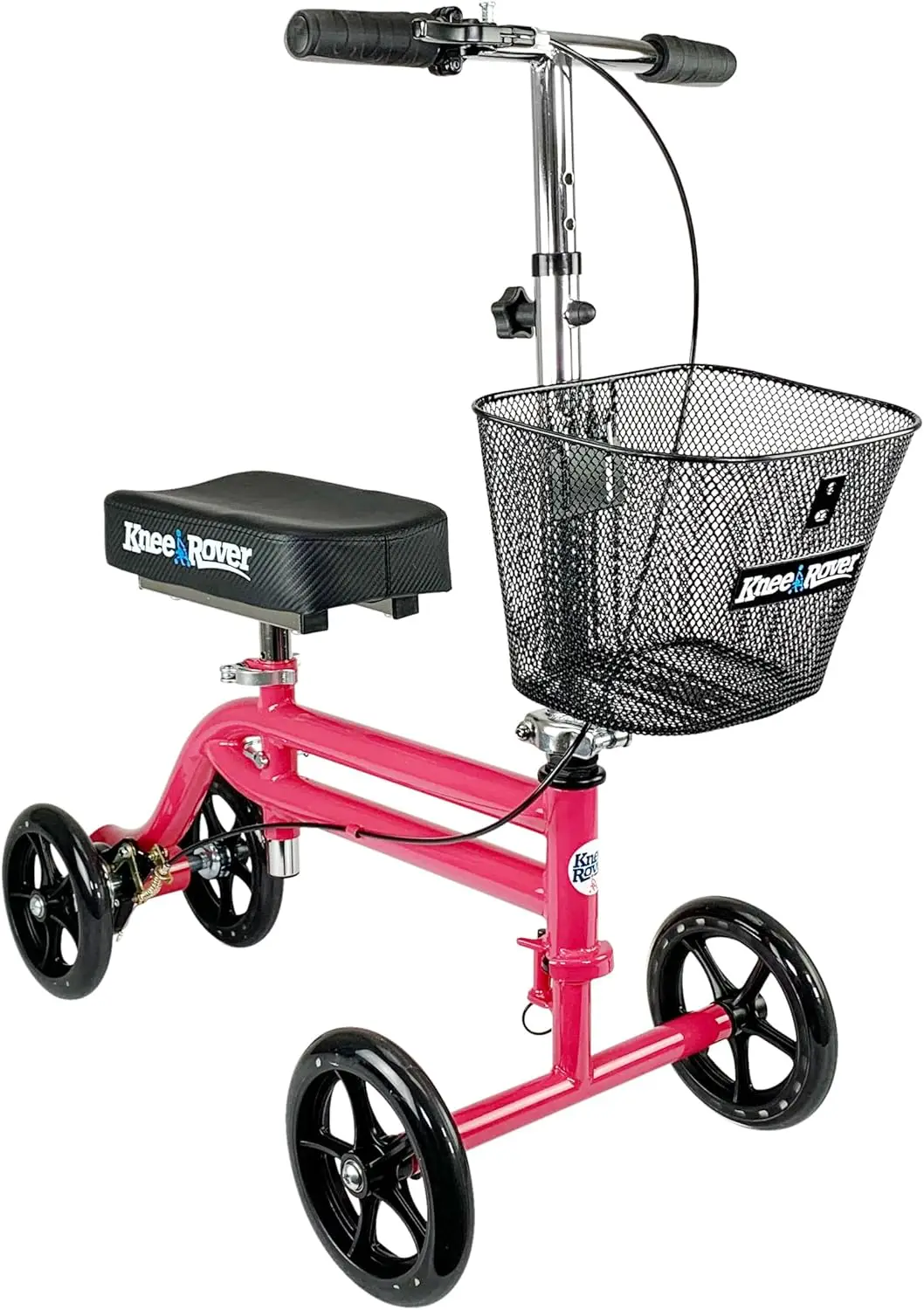 Foldable Steerable Knee Scooter with Basket for Adults, Adjustable Handlebar & Comfort Pad in Hot Pink
Foldable Steerable Knee Scooter with Basket for Adults, Adjustable Handlebar & Comfort Pad in Hot Pink