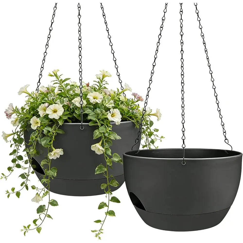 2-8 Inch Hanging Planters for Indoor and Outdoor Use, with Drainage and Removable Tray, Ideal for Ivy, Pothos, and More, Black
2-8 Inch Hanging Planters for Indoor and Outdoor Use, with Drainage and Removable Tray, Ideal for Ivy, Pothos, and More, Black