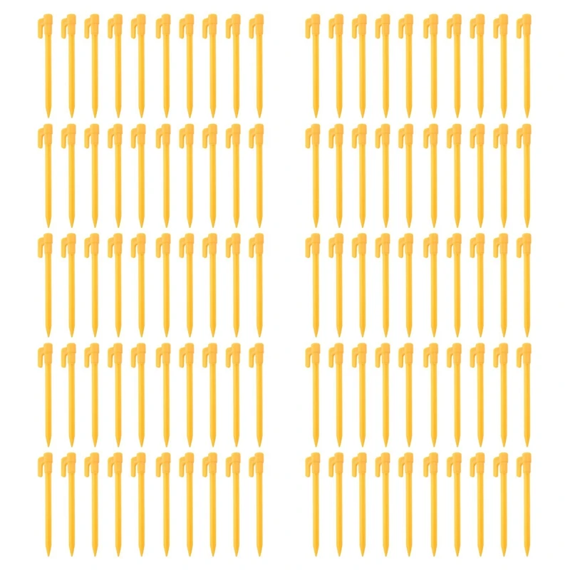 100Pcs Camping Tools Plastic Tent Pegs Nails Sand Ground Stakes Outdoor Camping Tent Awning Yellow Tent Accessories
100Pcs Camping Tools Plastic Tent Pegs Nails Sand Ground Stakes Outdoor Camping Tent Awning Yellow Tent Accessories