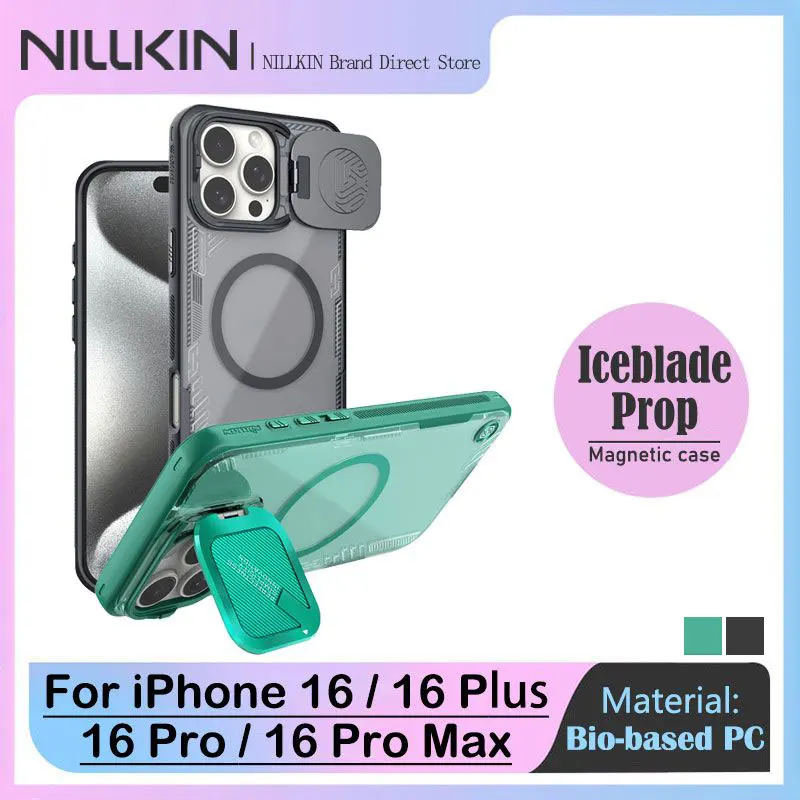 Nillkin Iceblade Prop Magnetic Case for iPhone 16 Pro Max, Camera Protective Back Cover, MagSafe Wireless charging, Transparent
Nillkin Iceblade Prop Magnetic Case for iPhone 16 Pro Max, Camera Protective Back Cover, MagSafe Wireless charging, Transparent