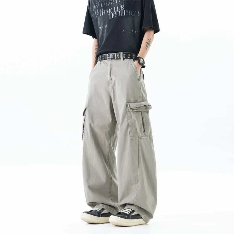 Trendy Wide Leg Casual Pants American Workwear Style Multi Pocket Summer New Feng Shui Wash Curved Knife Loose Fit
Trendy Wide Leg Casual Pants American Workwear Style Multi Pocket Summer New Feng Shui Wash Curved Knife Loose Fit