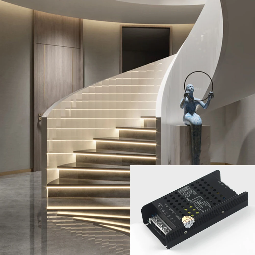 1024 Step Staircase Light Strip Controller APP Controls RGBCW Stairs Light bar Input 85-265V Output 24V with Running Light Strip
1024 Step Staircase Light Strip Controller APP Controls RGBCW Stairs Light bar Input 85-265V Output 24V with Running Light Strip