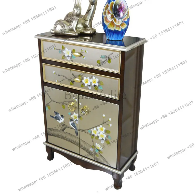 Home entrance cabinet American painted wall storage partition decoration living room screen shoe cabinet
Home entrance cabinet American painted wall storage partition decoration living room screen shoe cabinet