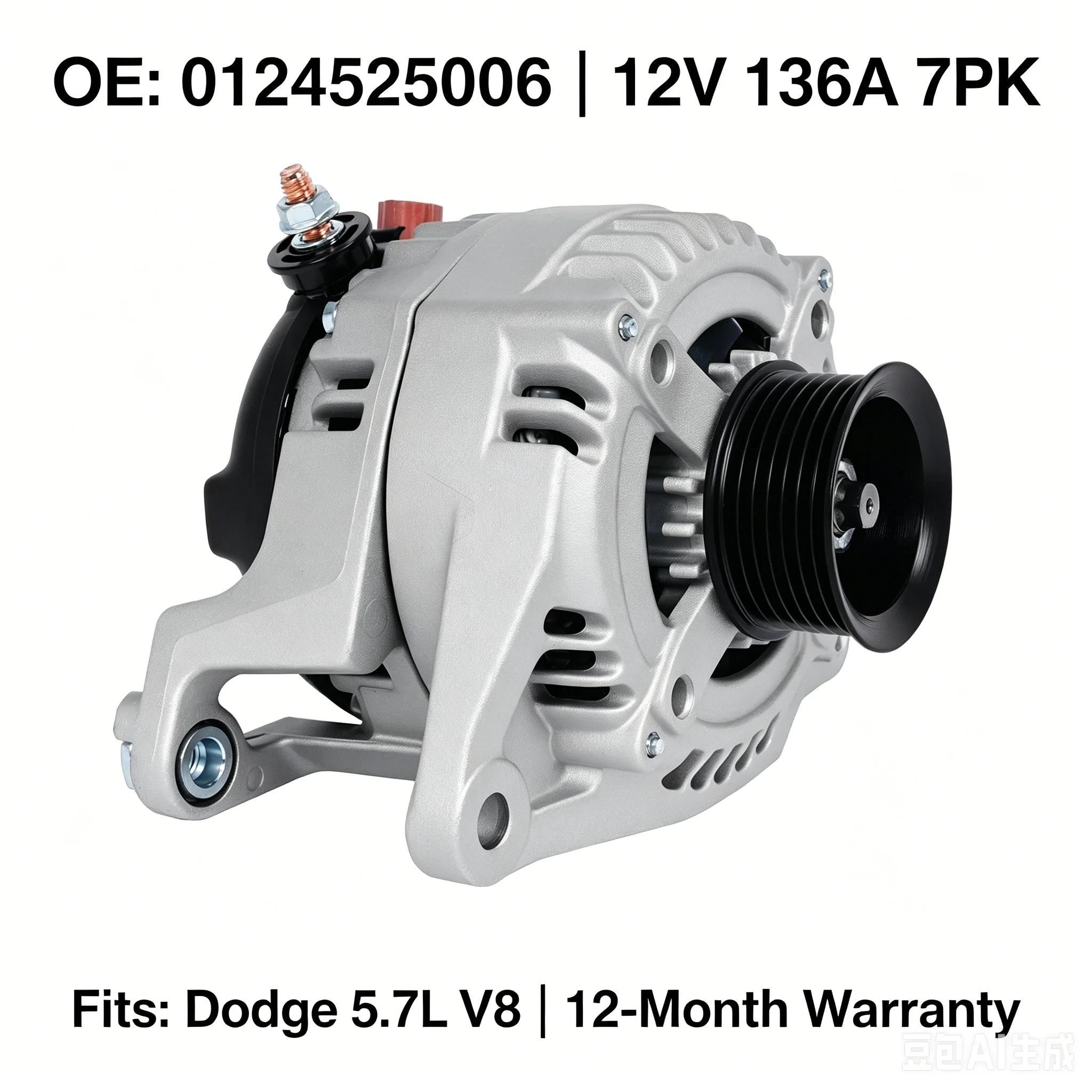 OE#0124525006 12V 136A 7PK Alternator for Dodge Durango Ram 1500 2500 3500 5.7L Hemi
OE#0124525006 12V 136A 7PK Alternator for Dodge Durango Ram 1500 2500 3500 5.7L Hemi