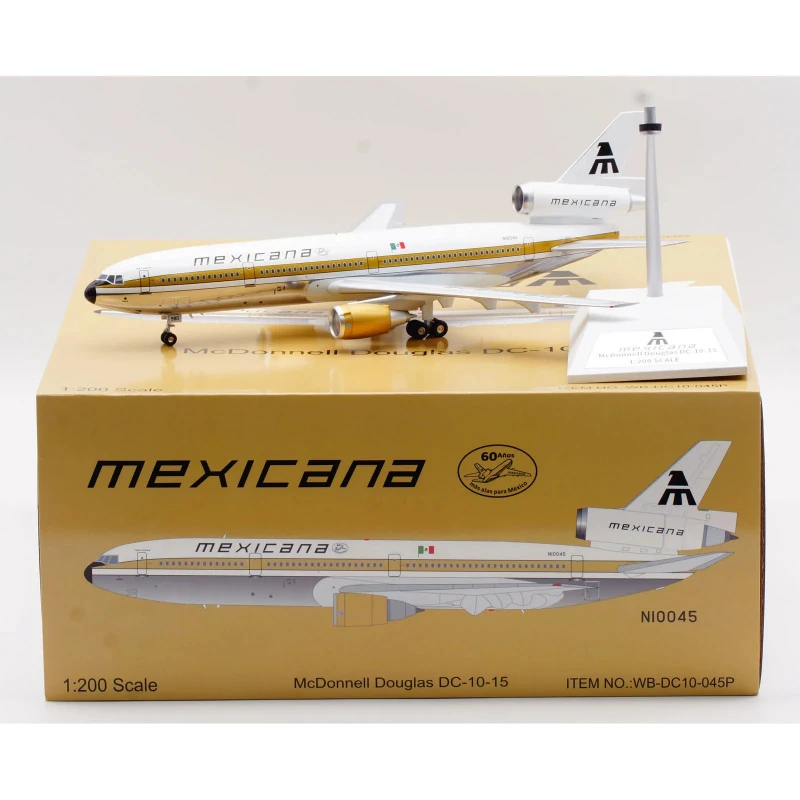 1:200 WB-DC10-045P Самолет из сплава B-модели Mexicana DC-10-15 Литой под давлением самолет Jet Model N10045 Коллекция Дисплей Украшения Подарки
1:200 WB-DC10-045P Самолет из сплава B-модели Mexicana DC-10-15 Литой под давлением самолет Jet Model N10045 Коллекция Дисплей Украшения Подарки