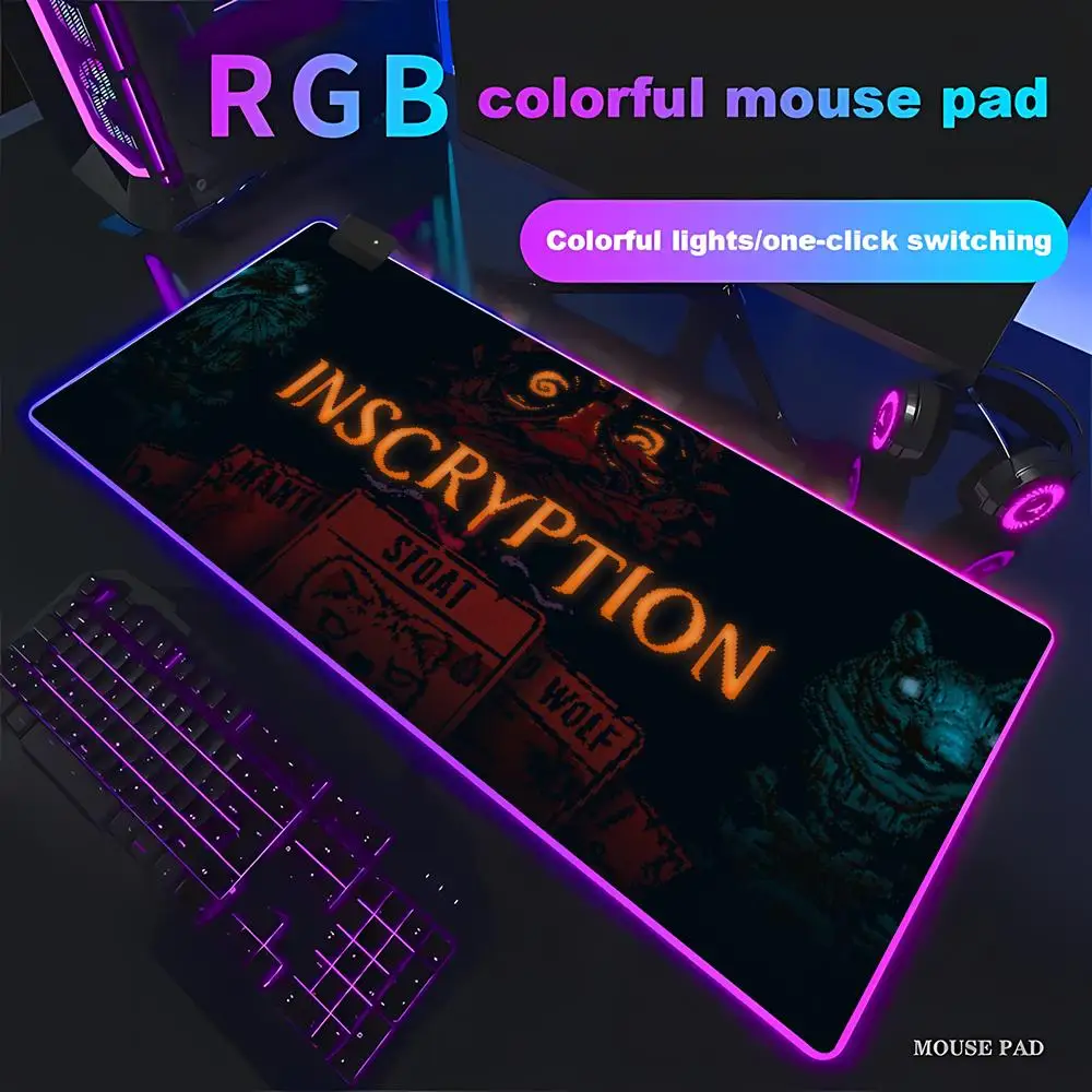 HYBXAXC Inscryption Mouse Pad Animation Games Beautiful RGB Gaming Pad HD Gamer Large LED Light PC Computer pad Non-slip Decor
HYBXAXC Inscryption Mouse Pad Animation Games Beautiful RGB Gaming Pad HD Gamer Large LED Light PC Computer pad Non-slip Decor