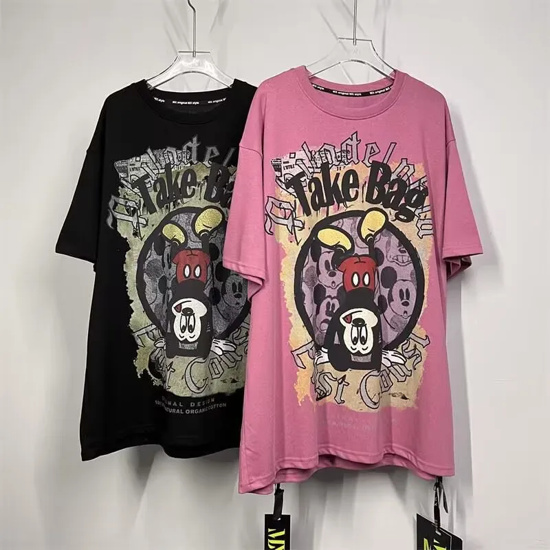 Oversized Vintage Clothes European Summer New Fun Cartoon Mickey Letter Print Harajuku Tops Cotton Short Sleeve T Shirt Women
Oversized Vintage Clothes European Summer New Fun Cartoon Mickey Letter Print Harajuku Tops Cotton Short Sleeve T Shirt Women