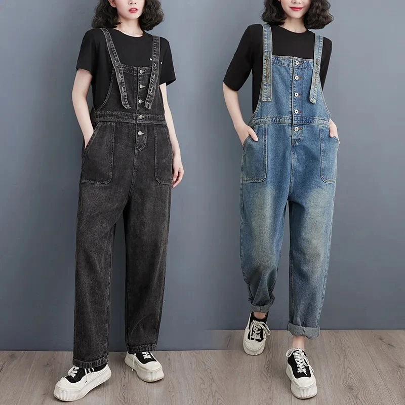 2025 Spring Autumn New Retro Denim Jumpsuits Women Clothes Fashion Casual Loose Overalls Female Suspenders Pants Jumpsuit Woman
2025 Spring Autumn New Retro Denim Jumpsuits Women Clothes Fashion Casual Loose Overalls Female Suspenders Pants Jumpsuit Woman