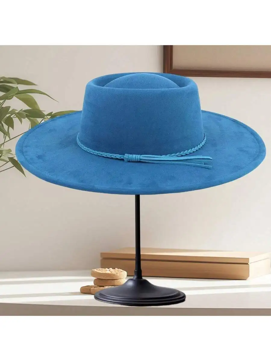 Wide Brim Felt Fedora Hat For Adults Vintage Western Style With Braided Band
Wide Brim Felt Fedora Hat For Adults Vintage Western Style With Braided Band