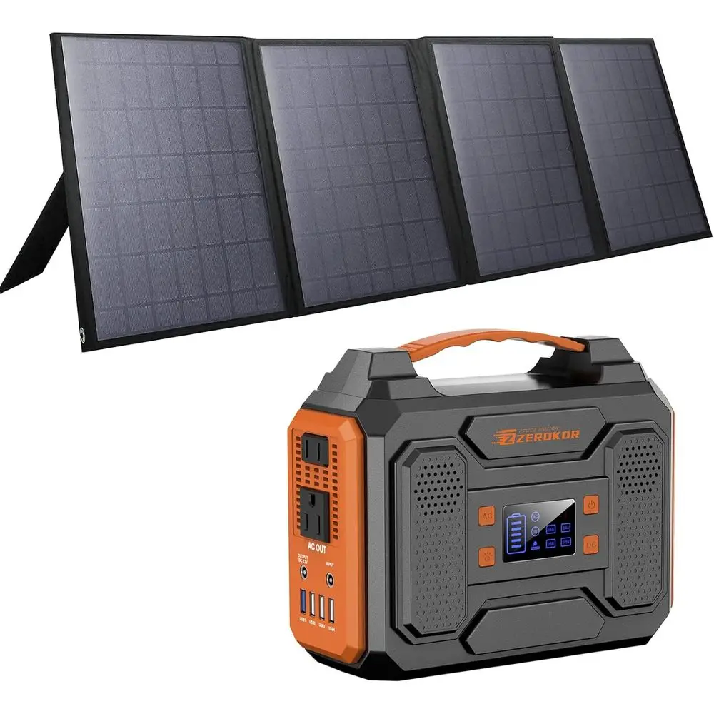Portable 300W Power Station with 40W Solar Panel, 110V Pure Sine Wave AC Outlet for Home, Outdoor, and Camping Use
Portable 300W Power Station with 40W Solar Panel, 110V Pure Sine Wave AC Outlet for Home, Outdoor, and Camping Use