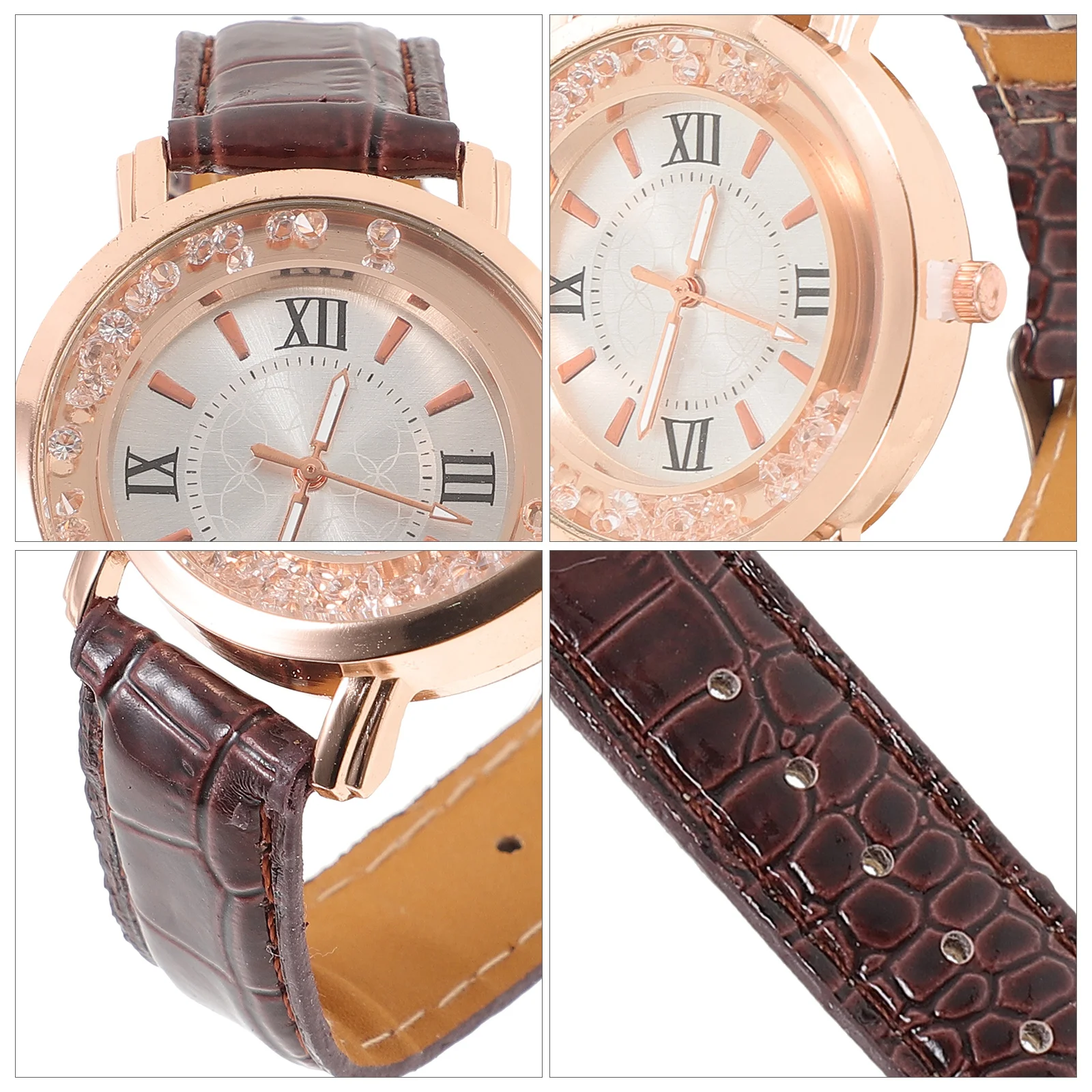 Women Quartz Watch Fashion Alloy Bracelet Rhinestone Decoration Accurate Timekeeping for Daily Wear Gift Coffee
Women Quartz Watch Fashion Alloy Bracelet Rhinestone Decoration Accurate Timekeeping for Daily Wear Gift Coffee
