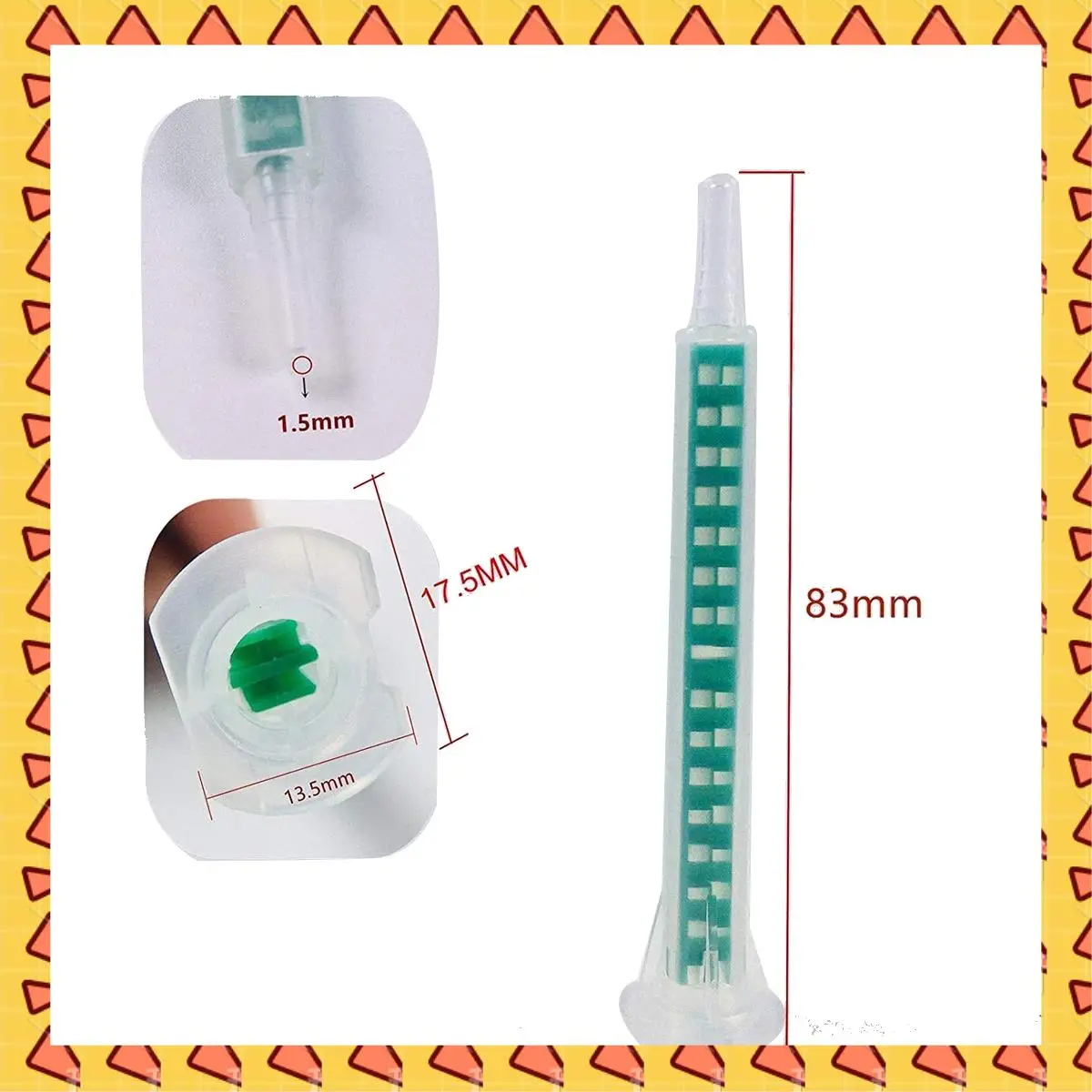 A008 40 Piece Epoxy Mixing Nozzle Electrostatic Mixing Nozzle Cartridge Tip 50Ml/1.7Oz (1:1/1:2 Ratio) 16 Elements
A008 40 Piece Epoxy Mixing Nozzle Electrostatic Mixing Nozzle Cartridge Tip 50Ml/1.7Oz (1:1/1:2 Ratio) 16 Elements