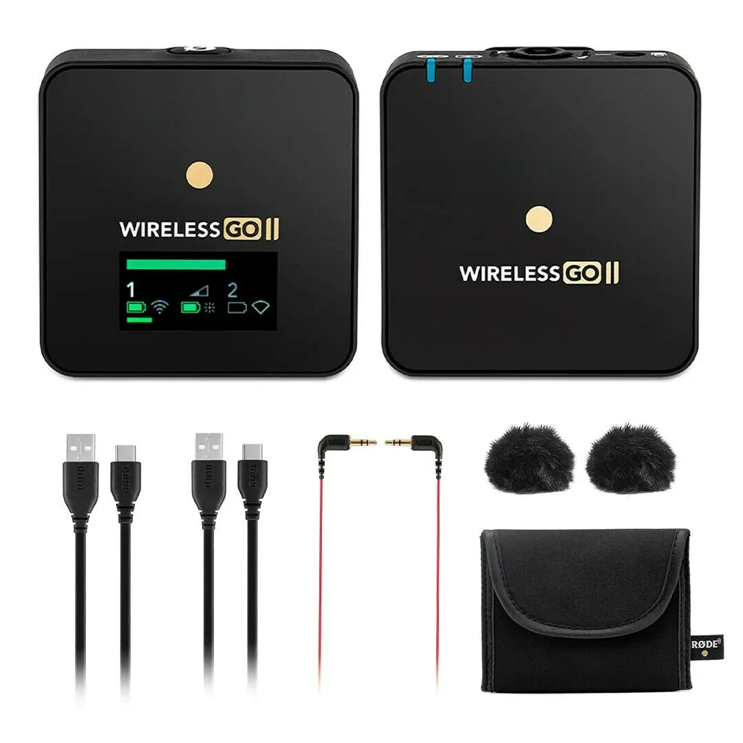 GO II Single Wireless Compact Digital Microphone Recorder TX+RX wireless microphone system kit
GO II Single Wireless Compact Digital Microphone Recorder TX+RX wireless microphone system kit
