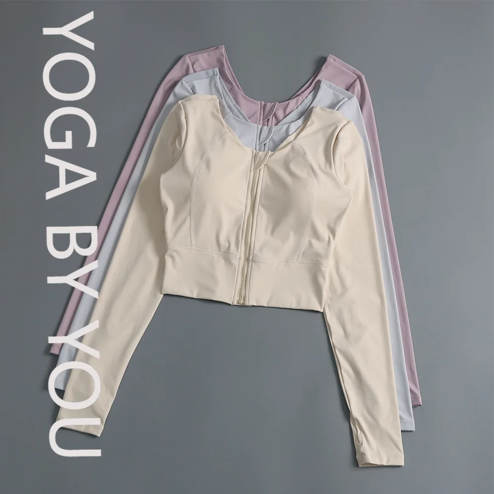 Yoga clothes women's semi-zipper slim-fit quick-drying and thin stand-up collar sports top long-sleeved elastic training running
Yoga clothes women's semi-zipper slim-fit quick-drying and thin stand-up collar sports top long-sleeved elastic training running
