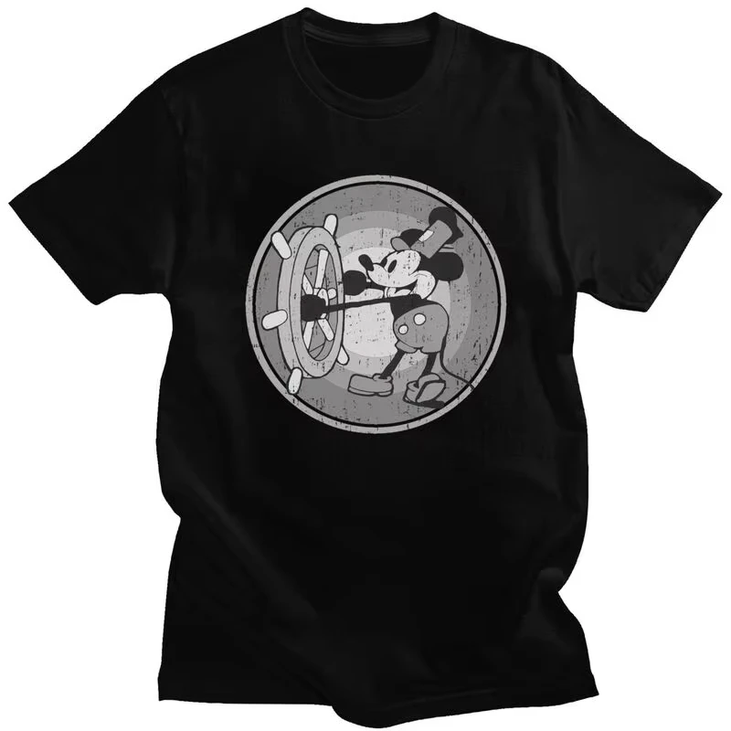 Mickey Mouse Anime T Shirts Men Soft Cotton Tee Tops Steamboat Willie Tshirts Short Sleeve Casual T-shirt Gift
Mickey Mouse Anime T Shirts Men Soft Cotton Tee Tops Steamboat Willie Tshirts Short Sleeve Casual T-shirt Gift