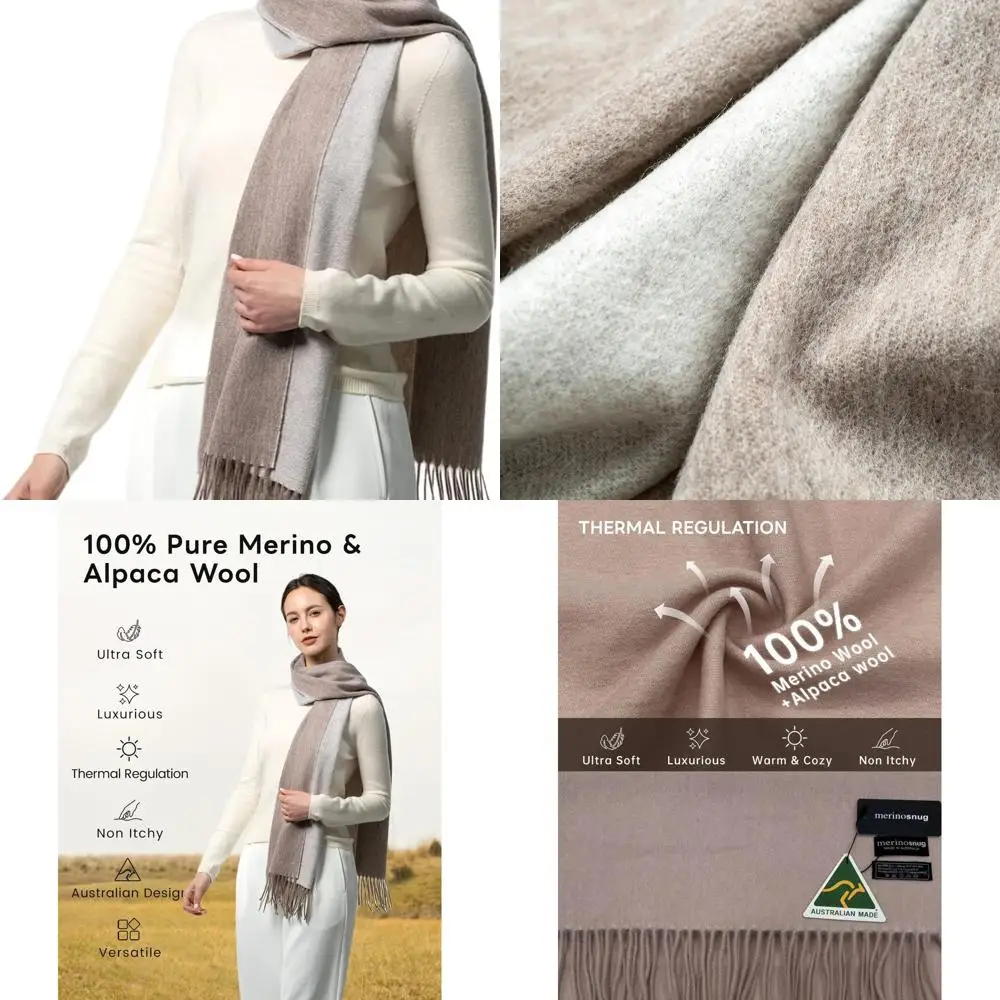 Luxurious Merino Wool & Alpaca Blend Scarf, Australian Pashmina-Style Wrap, Soft Cashmere-Like Shawl - Ideal Holiday Gift for Wo
Luxurious Merino Wool & Alpaca Blend Scarf, Australian Pashmina-Style Wrap, Soft Cashmere-Like Shawl - Ideal Holiday Gift for Wo
