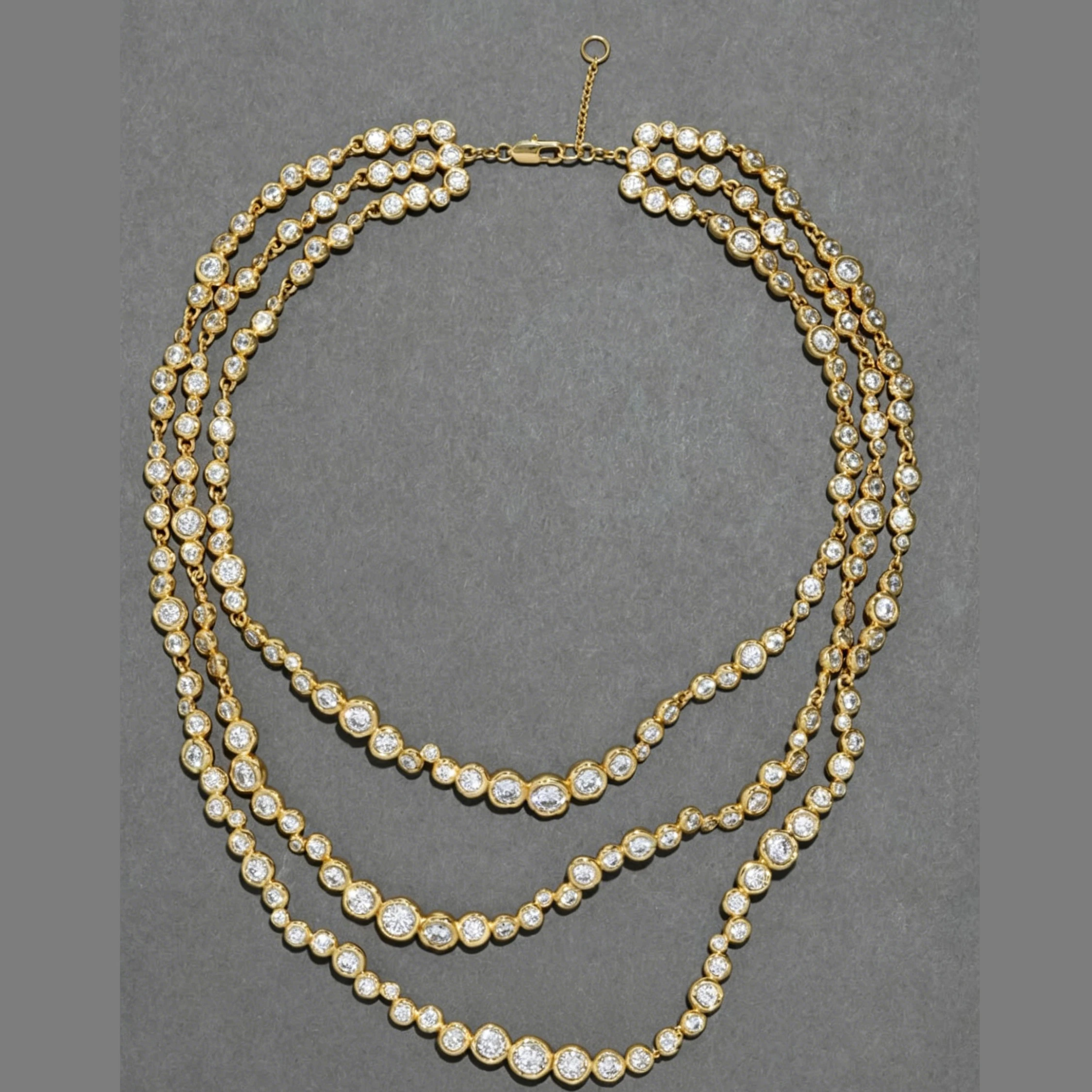 Europe America Brass Gold Plated Droplet Round Diamond Multi Layer Luxury Necklace Woman Dinner Party Top Quality Jewelry
Europe America Brass Gold Plated Droplet Round Diamond Multi Layer Luxury Necklace Woman Dinner Party Top Quality Jewelry