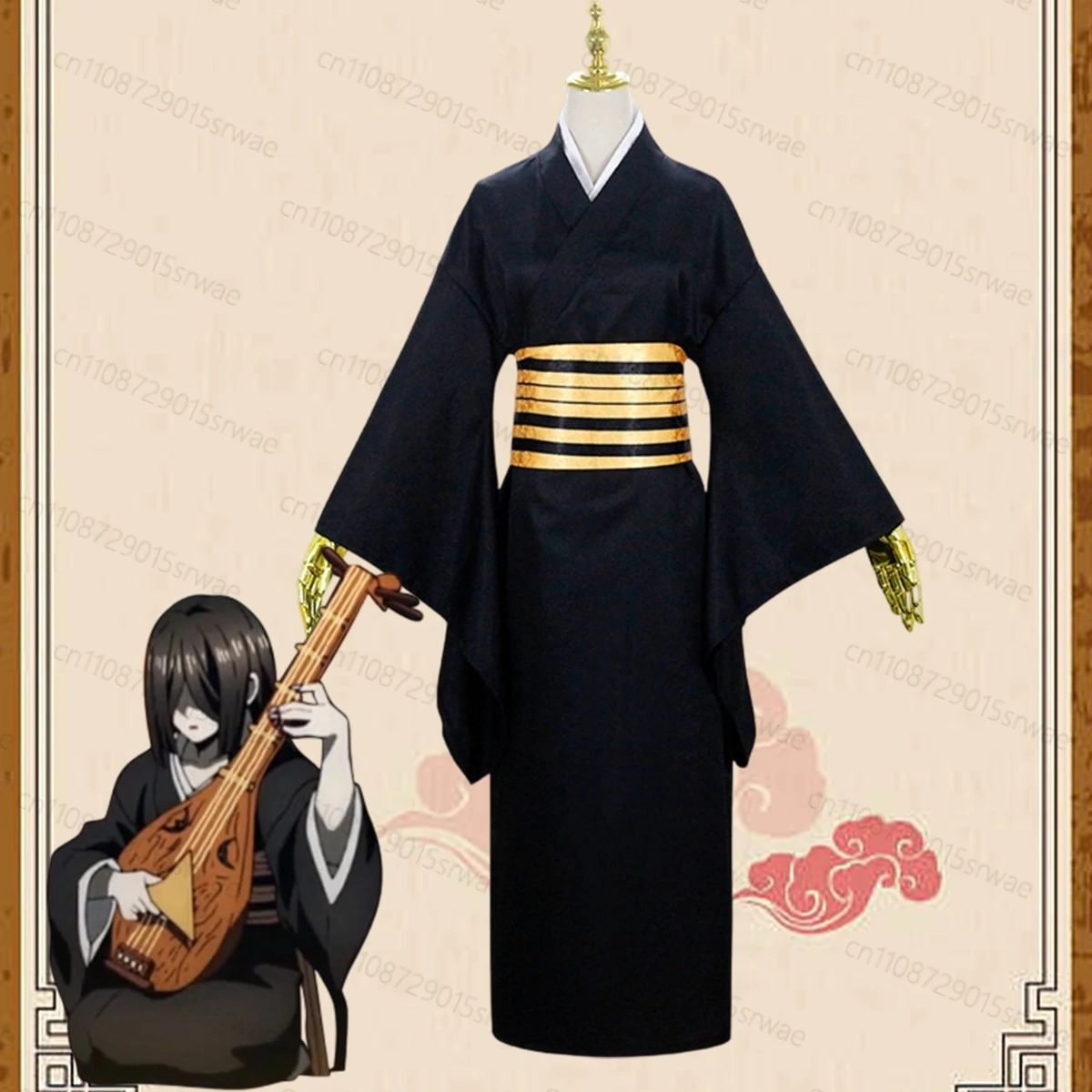 Anime Demon Killer Cosplay CostumesAtsutai NakRob Pipa Girl Wig Japanese Black Kimono Dress Bathrobe Wig Woman Carnival Suit
Anime Demon Killer Cosplay CostumesAtsutai NakRob Pipa Girl Wig Japanese Black Kimono Dress Bathrobe Wig Woman Carnival Suit