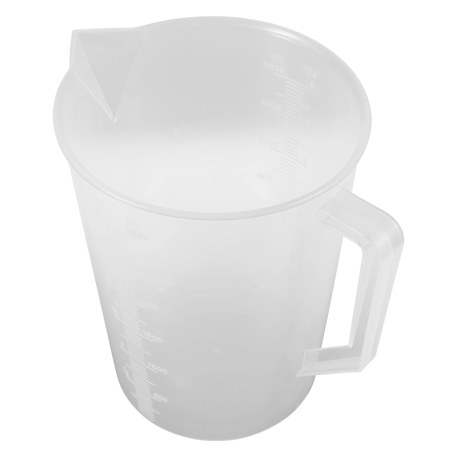Plastic Measuring Pitcher 3000ml Large Capacity Beaker Graduated Cylinder Wide Mouth Laboratory Flask Liquid Dispenser Durable
Plastic Measuring Pitcher 3000ml Large Capacity Beaker Graduated Cylinder Wide Mouth Laboratory Flask Liquid Dispenser Durable