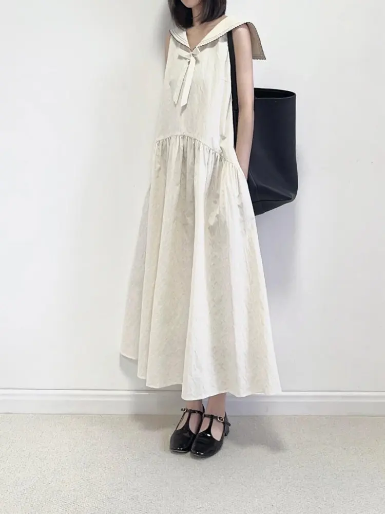 DesiGar Navy Collar White Dr Loose Slimming Svel A-Line Long Dr Sweet Temperament Summer Women's Dr
DesiGar Navy Collar White Dr Loose Slimming Svel A-Line Long Dr Sweet Temperament Summer Women's Dr