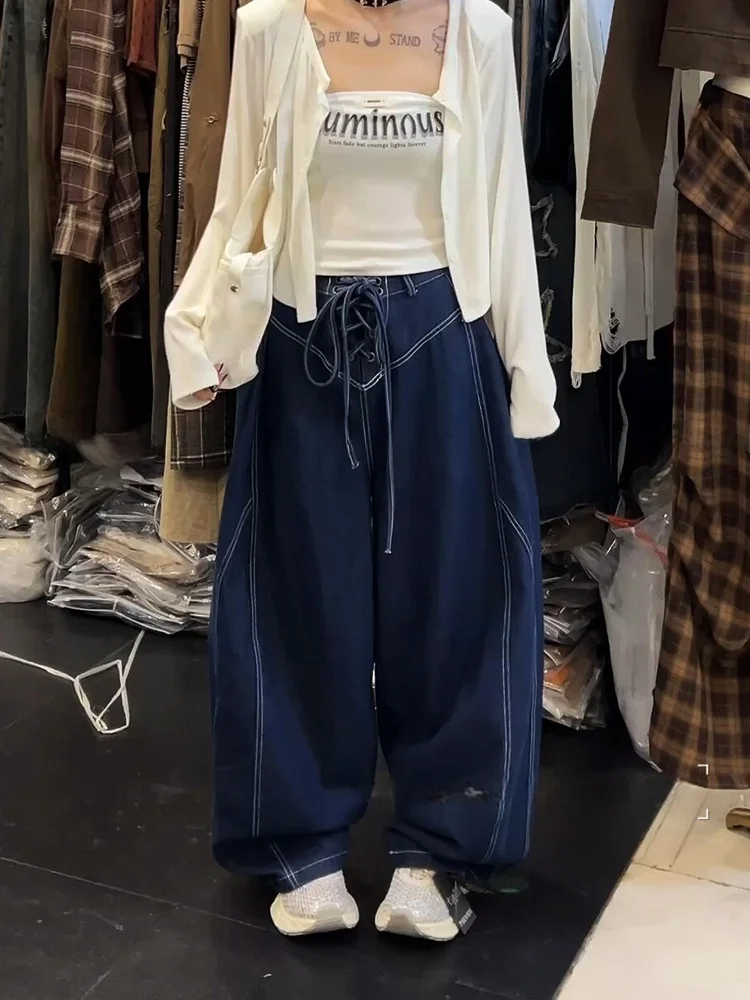 Свободные джинсы с высокой талией в стиле Lazy Style, модные женские брюки в пол, американский уличный стиль, дизайн в духе Spicy Girl
Свободные джинсы с высокой талией в стиле Lazy Style, модные женские брюки в пол, американский уличный стиль, дизайн в духе Spicy Girl
