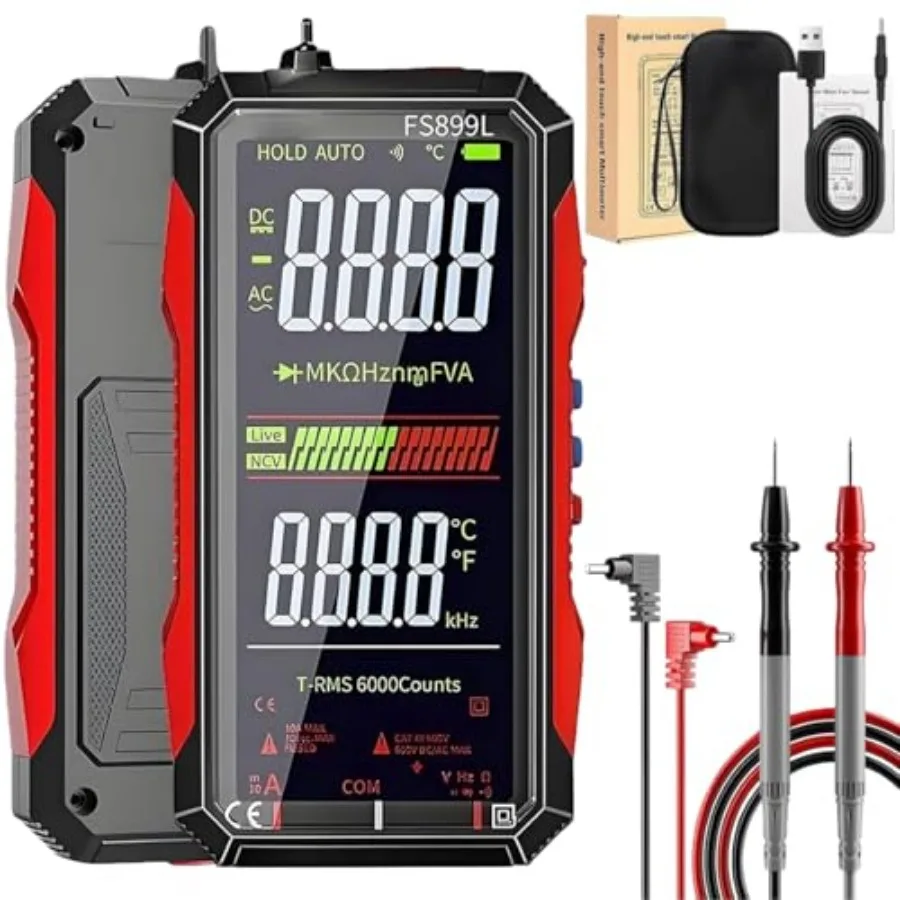 Digital Multimeter 2026 Upgraded FS899L Multimeter USB Rechargeable Digital Multimeter Measures Voltage Automatic Digital Displ
Digital Multimeter 2026 Upgraded FS899L Multimeter USB Rechargeable Digital Multimeter Measures Voltage Automatic Digital Displ