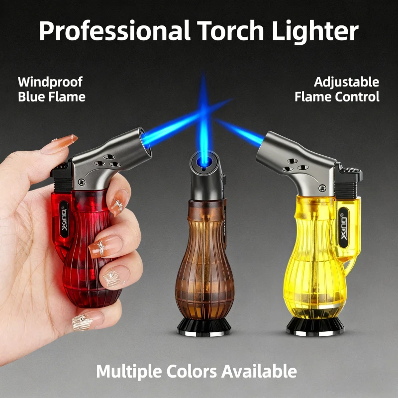 New Elbow Straight Jet Lighter - Transparent Tank High Firepower, Windproof for Cigar & Outdoor BBQ, Premium Gift for Men Tool
New Elbow Straight Jet Lighter - Transparent Tank High Firepower, Windproof for Cigar & Outdoor BBQ, Premium Gift for Men Tool
