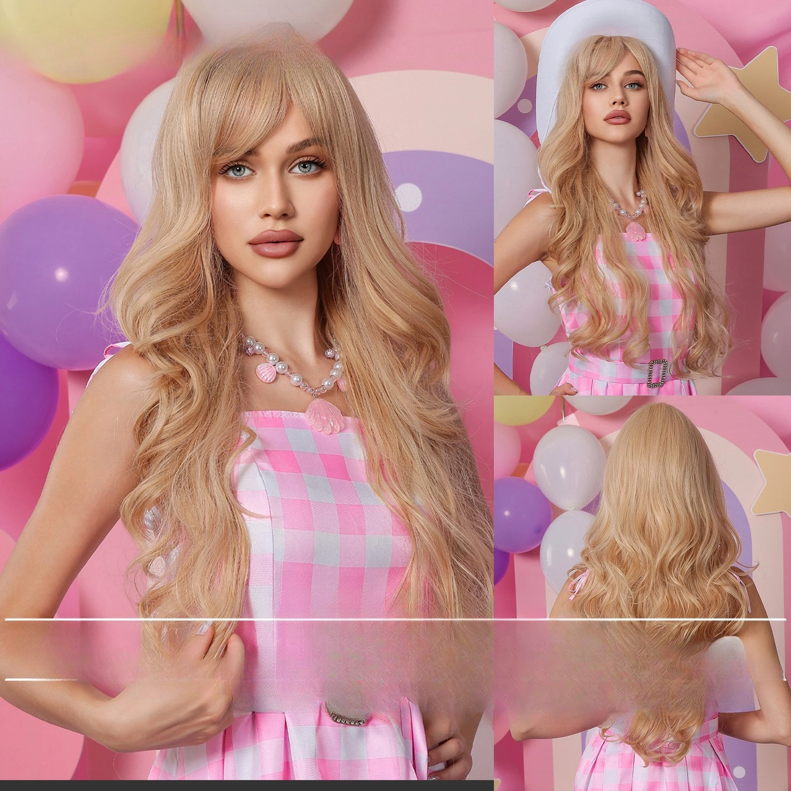 European and American new models have bangs, milk tea, brown long curly hair, Barbie on the run, princess style, lazy and fluffy
European and American new models have bangs, milk tea, brown long curly hair, Barbie on the run, princess style, lazy and fluffy