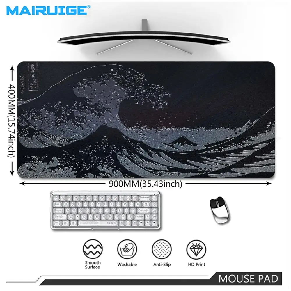 Black wave art Mouse Pad XXL 90X40cm Computer Keyboard Gaming Mats Desk Mat Large Mousepad 40X45 Table Pads gamer
Black wave art Mouse Pad XXL 90X40cm Computer Keyboard Gaming Mats Desk Mat Large Mousepad 40X45 Table Pads gamer