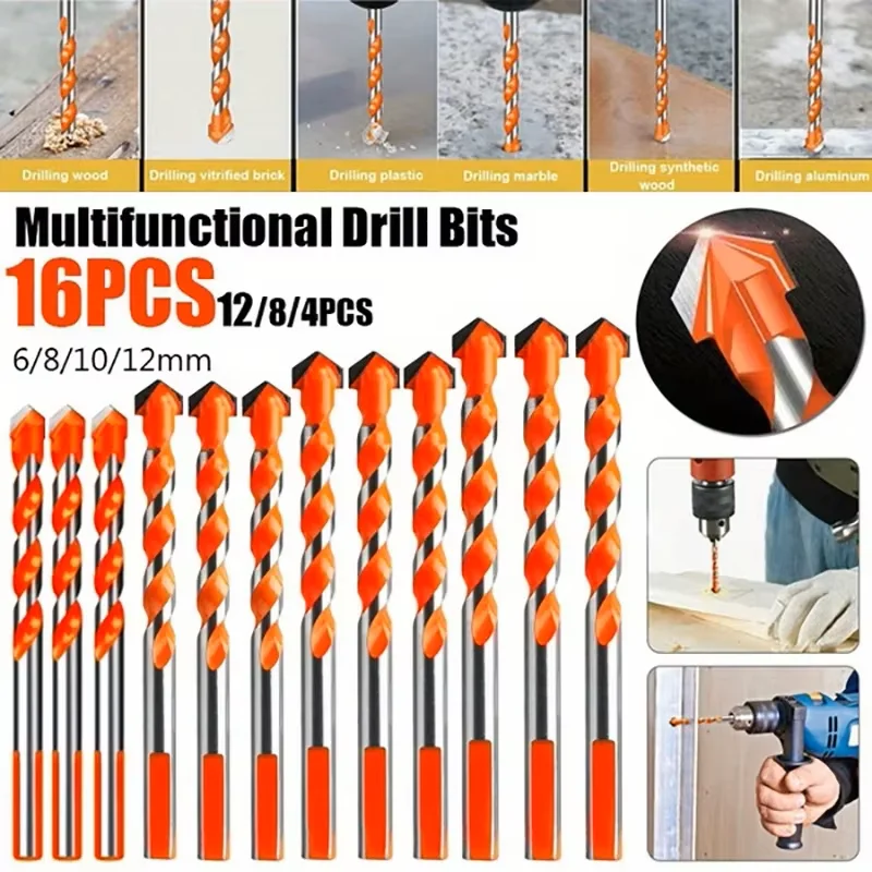 Tungsten Carbide Masonry Drill Bit Set for Metal Steel Porcelain Ceramic Tile Concrete Brick Wood 3-12mm Drilling Tools
Tungsten Carbide Masonry Drill Bit Set for Metal Steel Porcelain Ceramic Tile Concrete Brick Wood 3-12mm Drilling Tools