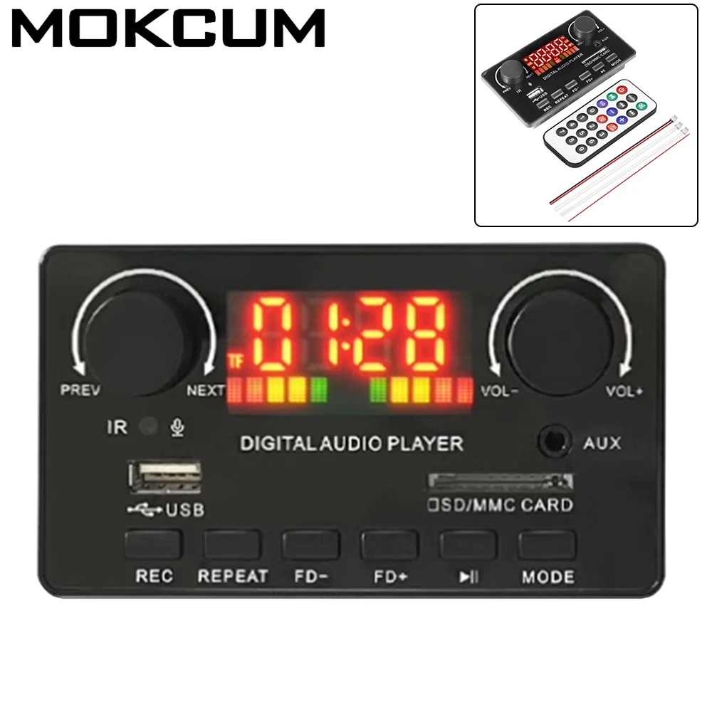 Amplifier Module Bluetooth-Compatible Stereo 40W+40W Recorder/MP3 Decoder RGB Display Screen for U-disk/BLE/SD Card
Amplifier Module Bluetooth-Compatible Stereo 40W+40W Recorder/MP3 Decoder RGB Display Screen for U-disk/BLE/SD Card