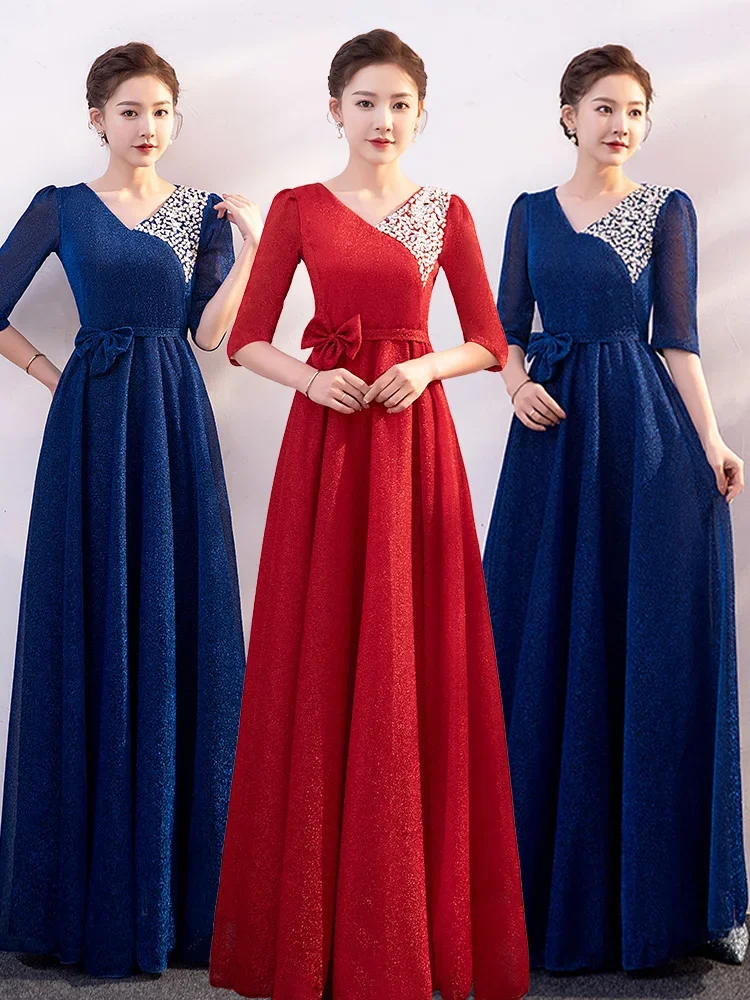 Chorus Costume Female Dress Chorus Stage Performance Host Recitation Competition
Chorus Costume Female Dress Chorus Stage Performance Host Recitation Competition