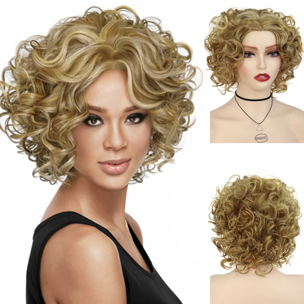 Classic Curly Blonde Wig Natural Synthetic Hair for Women Fluffy Short Wavy Wigs with Bangs Heat Resistant Fiber Daily Party Use
Classic Curly Blonde Wig Natural Synthetic Hair for Women Fluffy Short Wavy Wigs with Bangs Heat Resistant Fiber Daily Party Use