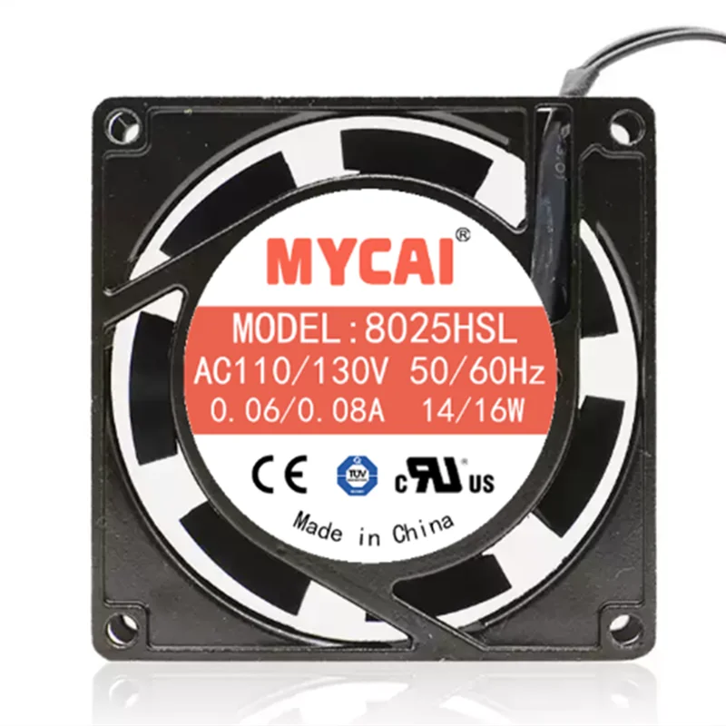 80x80x25mm 8025HSL 110V /130V 50/60HZ 0.06/0.08A 14/16W AC COOLING FAN
80x80x25mm 8025HSL 110V /130V 50/60HZ 0.06/0.08A 14/16W AC COOLING FAN