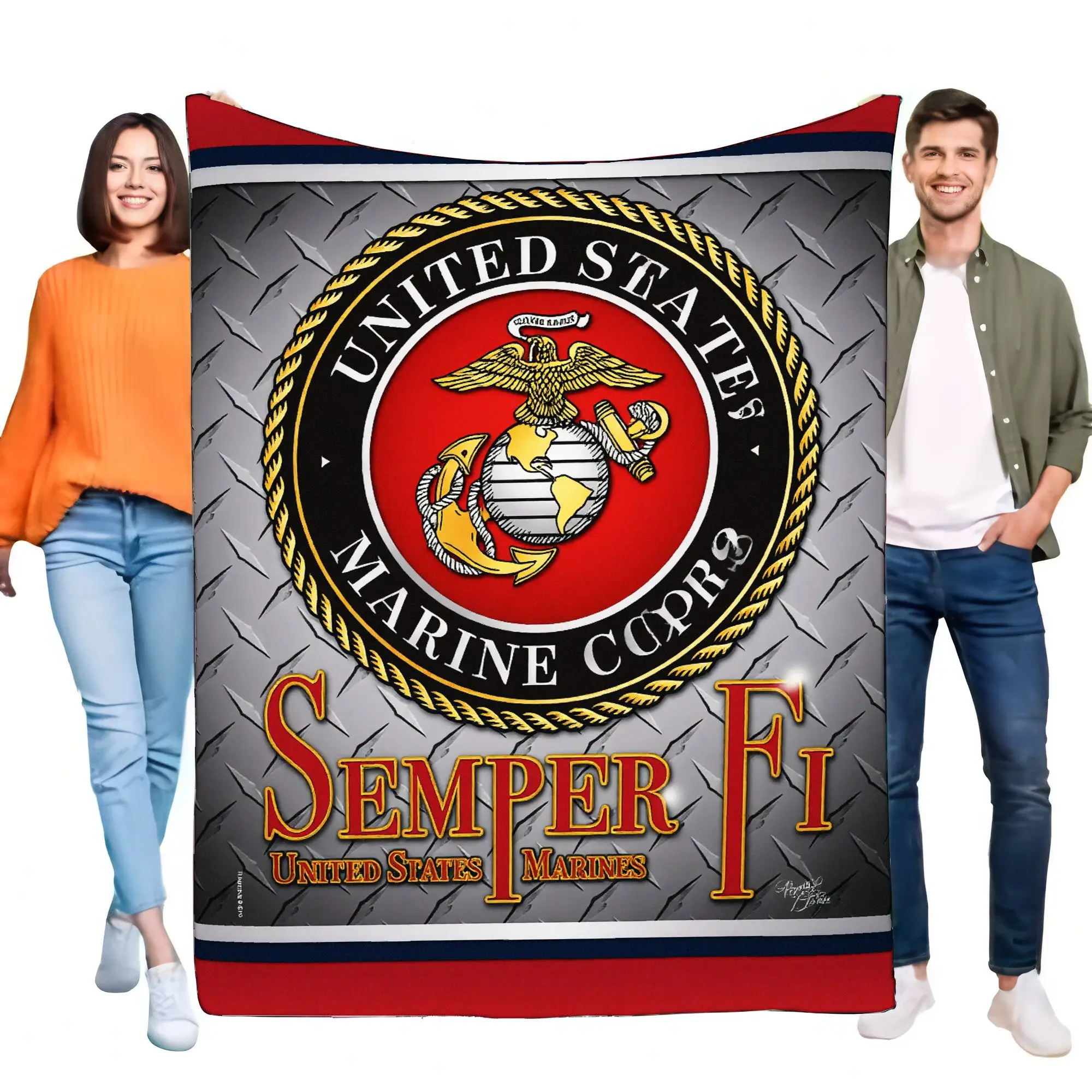 United States Marine Corps Semper Fi Blanket Cozy Soft Bed Throw for Home Decor Perfect Gift for Military Families and Veterans
United States Marine Corps Semper Fi Blanket Cozy Soft Bed Throw for Home Decor Perfect Gift for Military Families and Veterans