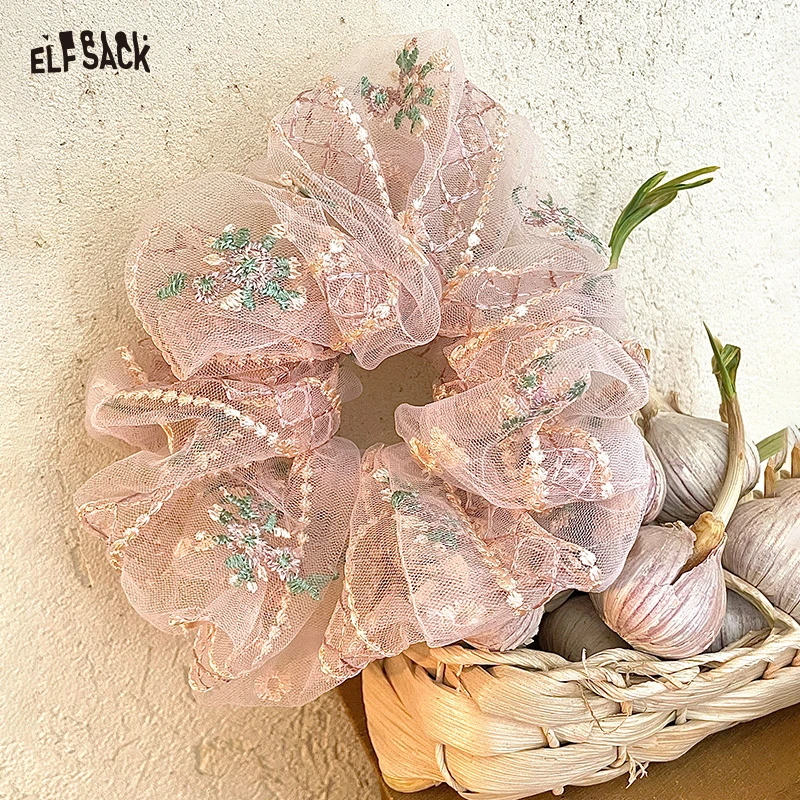 ELFSACK Sheer Mesh Embroidered Scrunchie, Purple Floral Lace Hair Scrunchie, Cottagecore Sweet Casual Hair Accessory for Women
ELFSACK Sheer Mesh Embroidered Scrunchie, Purple Floral Lace Hair Scrunchie, Cottagecore Sweet Casual Hair Accessory for Women