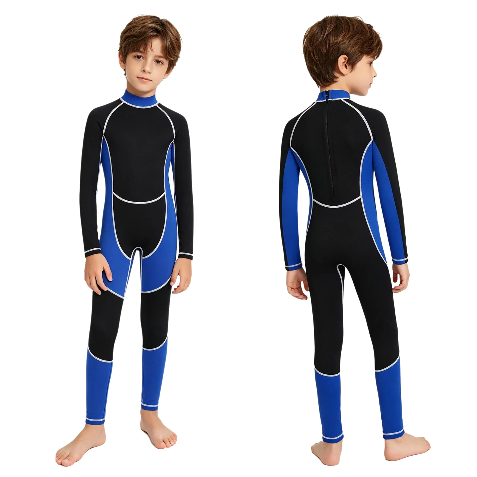 Kids Full Wetsuit One Piece Swimsuit Long Sleeve Back Zipper Full-body Jumpsuit for Kayaking Paddle Boarding Wakeboarding Fun
Kids Full Wetsuit One Piece Swimsuit Long Sleeve Back Zipper Full-body Jumpsuit for Kayaking Paddle Boarding Wakeboarding Fun
