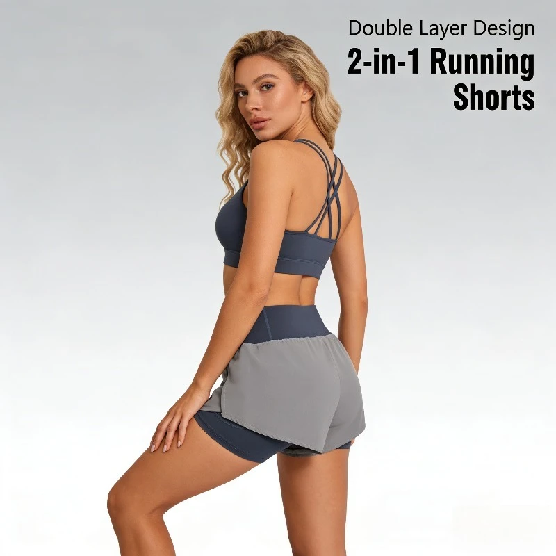 Summer Sports Casual Quick-dry Breathable Yoga Pants Fake Two-piece Fitness Shorts for Women
Summer Sports Casual Quick-dry Breathable Yoga Pants Fake Two-piece Fitness Shorts for Women