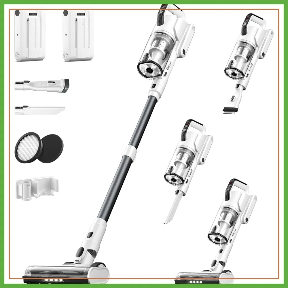 Cordless Vacuum Cleaner, 2 Batteries 140 Mins Runtime 600W 50Kpa Stick Vacuum, Self-Standing, 2.5H Fast Charging, for Floor/Carpet/Pet Hair
Cordless Vacuum Cleaner, 2 Batteries 140 Mins Runtime 600W 50Kpa Stick Vacuum, Self-Standing, 2.5H Fast Charging, for Floor/Carpet/Pet Hair