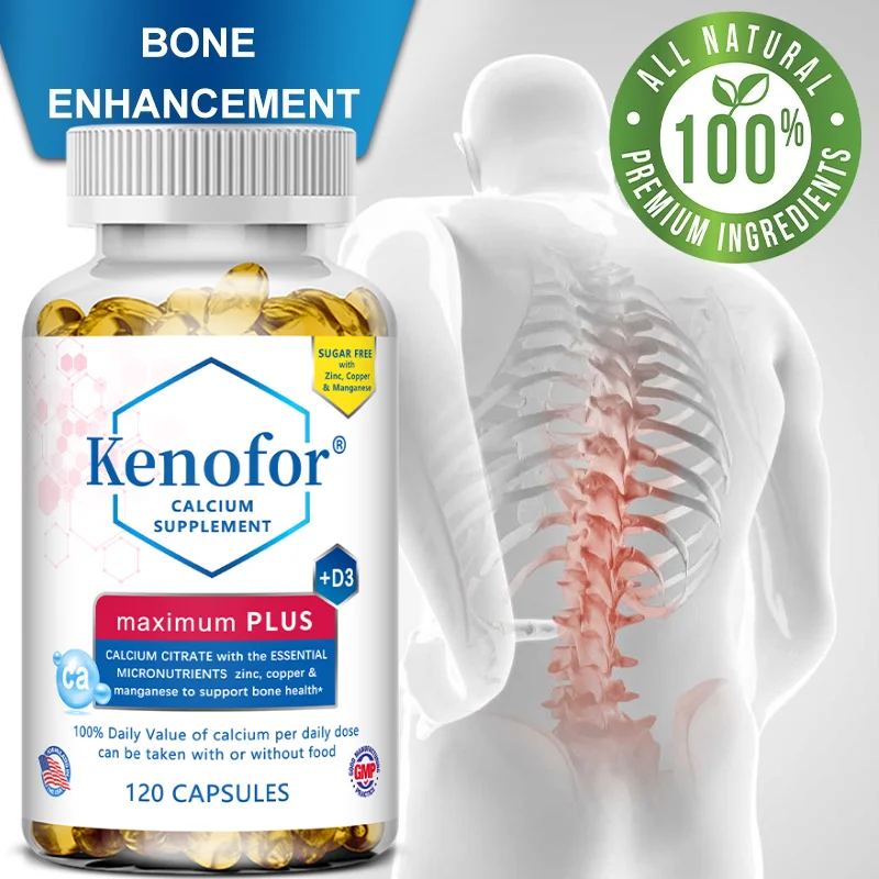 Calcium Capsules with Vitamin D, Zinc, Copper, Manganese & Sodium, Support for Bone, Teeth, Mood, Immune & Overall Wellness
Calcium Capsules with Vitamin D, Zinc, Copper, Manganese & Sodium, Support for Bone, Teeth, Mood, Immune & Overall Wellness