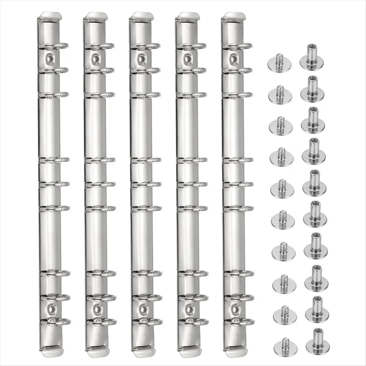N82R B5 9-Hole Ring Binder Mechanisms, 4 Set Binder Spine Replacement for Binder Planners,2cm, Silver
N82R B5 9-Hole Ring Binder Mechanisms, 4 Set Binder Spine Replacement for Binder Planners,2cm, Silver