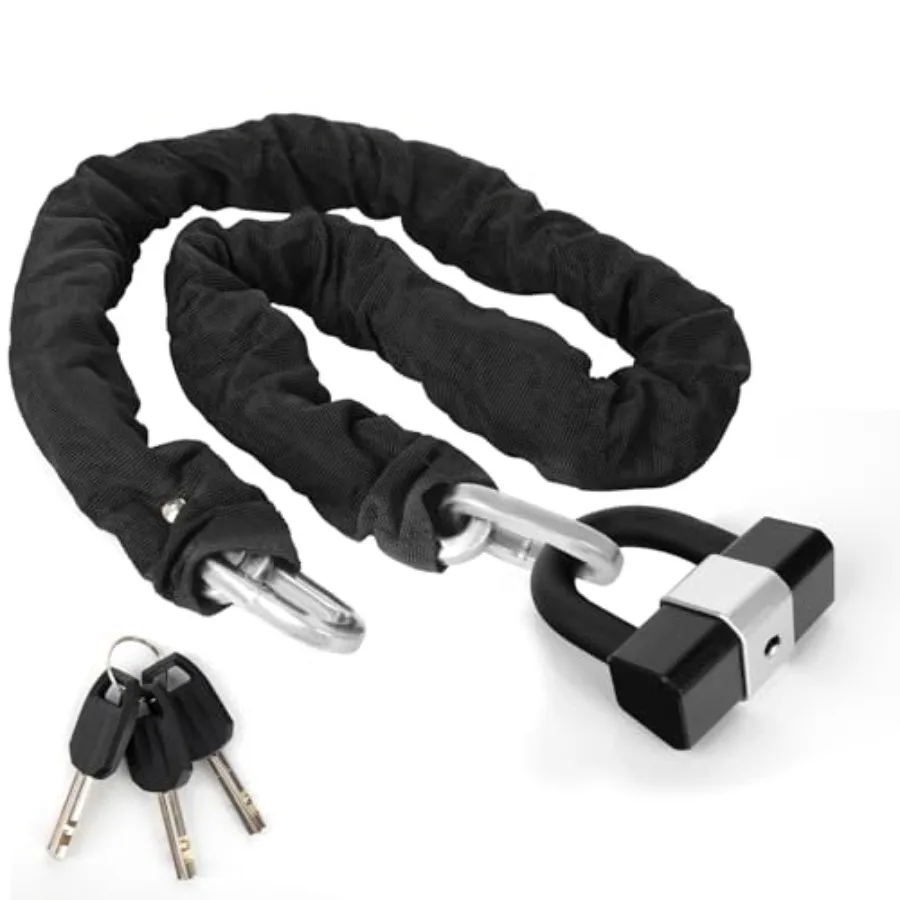 Heavy Duty Motorcycle Chain Lock 0.4In 10mm x 10 Ft with 17mm Thick AntiTheft Cut Proof ULock and 3 Keys Ideal for Securing Mot
Heavy Duty Motorcycle Chain Lock 0.4In 10mm x 10 Ft with 17mm Thick AntiTheft Cut Proof ULock and 3 Keys Ideal for Securing Mot