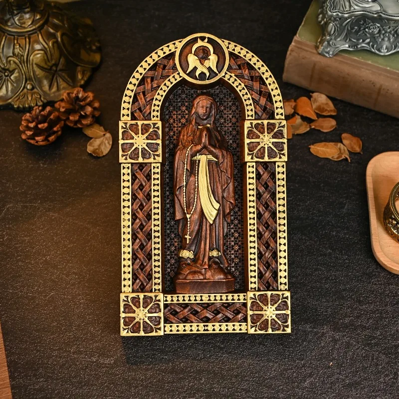 Vintage Solid Wood Carving Virgin Mary Crafts Desktop Ornaments Decorations Holiday Gifts
Vintage Solid Wood Carving Virgin Mary Crafts Desktop Ornaments Decorations Holiday Gifts