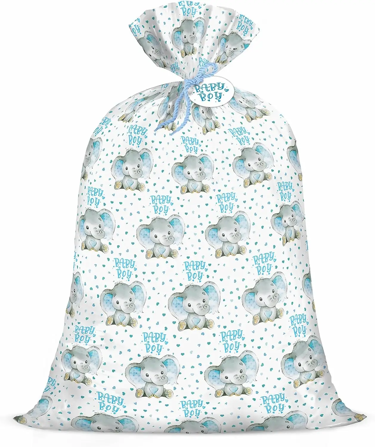 56' Large Baby Boy Plastic Gift Bag - Adorable Blue Elephant Jumbo Bike Bag Gift Wrap for Baby Shower, Kids Birthdays, Parties,
56' Large Baby Boy Plastic Gift Bag - Adorable Blue Elephant Jumbo Bike Bag Gift Wrap for Baby Shower, Kids Birthdays, Parties,