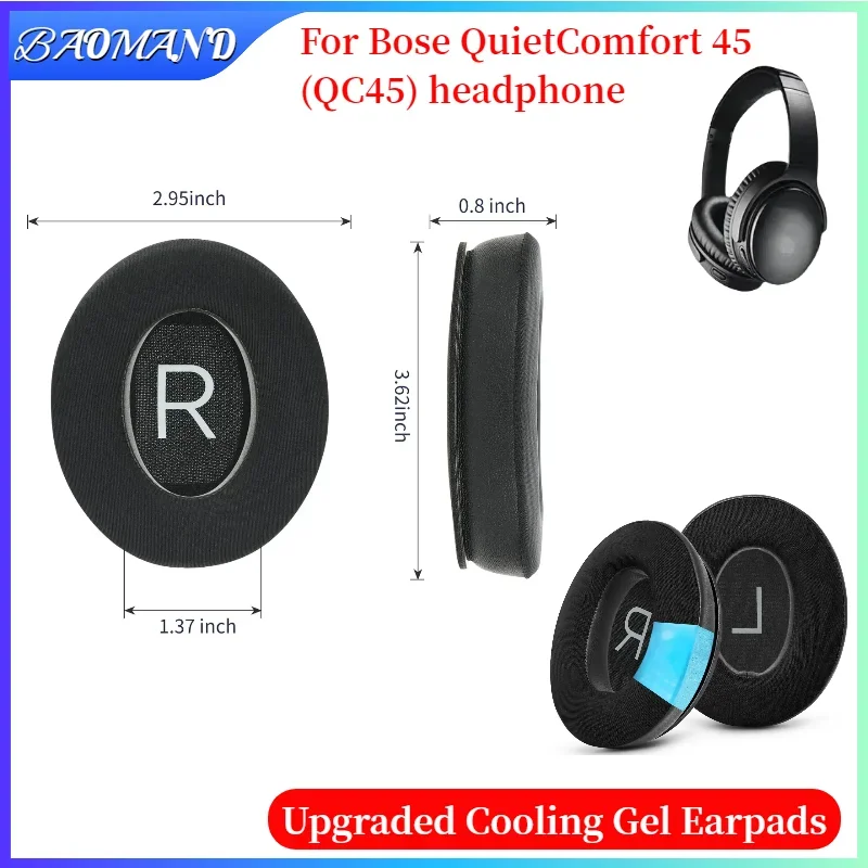 Replacement Cooling Gel Football mesh memory sponge Ear Pads For Bose QuietComfort 45 (QC45) Headphones BAOMAND
Replacement Cooling Gel Football mesh memory sponge Ear Pads For Bose QuietComfort 45 (QC45) Headphones BAOMAND